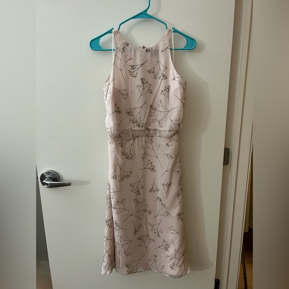 NWOT ASbyDF pink 100% silk dress size L